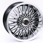 17" M1403 4/100 & 4/114 Black Machine Lip Alloy Wheels