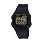 Casio Digital Watch - Black & Gold Standard Collection Mens 50m -W-217H-9AVDF