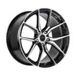18" A-Line Velocity 5/112 Black Machine Face Alloy Wheels
