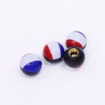 Wheel Valve caps witH French Flag Design