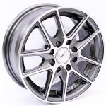 15" A-line Victory 4/100 & 4/108 Gunmetal Machine Face Alloy wheels
