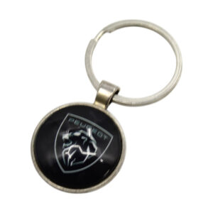 Vehicle Keyring with 3D Logo Badge - Peugeot
