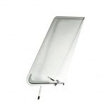 VW Bus Right Opening Quarter Light White with Chrome Catch