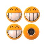 Laughing Face Novelty Wheel Valve Cap Set