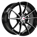 14" A-Line Pulse 4x100 & 4x108 Black Machine Face Alloy Wheels