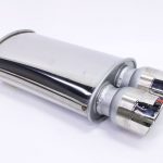 1x Stainless Steel Oval Twin 90mm Exhaust Backbox