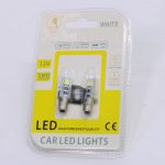 LED Bayonette 2LED Parklight Bulbs with Cancellor (White)