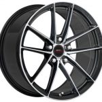 18" A-Line gallant 5/120 Black Machine Face Alloy Wheels