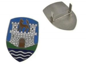 VW Beetle Wolfsburg Bonnet Crest, Blue and White: 1951-1959, Cabrio 1951-1959