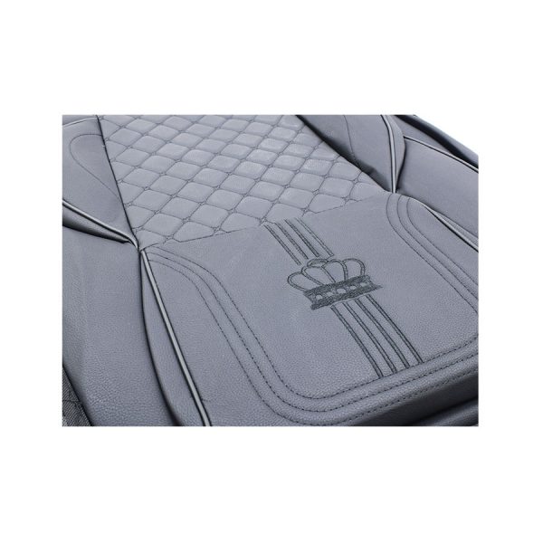 Premium PU Leather Design 11 piece Seat Cover Set (black) Autostyle