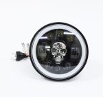 5.7″ Multi-colour LED Headlight with Skull Design (pair)