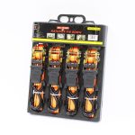 Ratchet Tie Dow Straps - 4 piece kit - 1" wide x 4.metre length