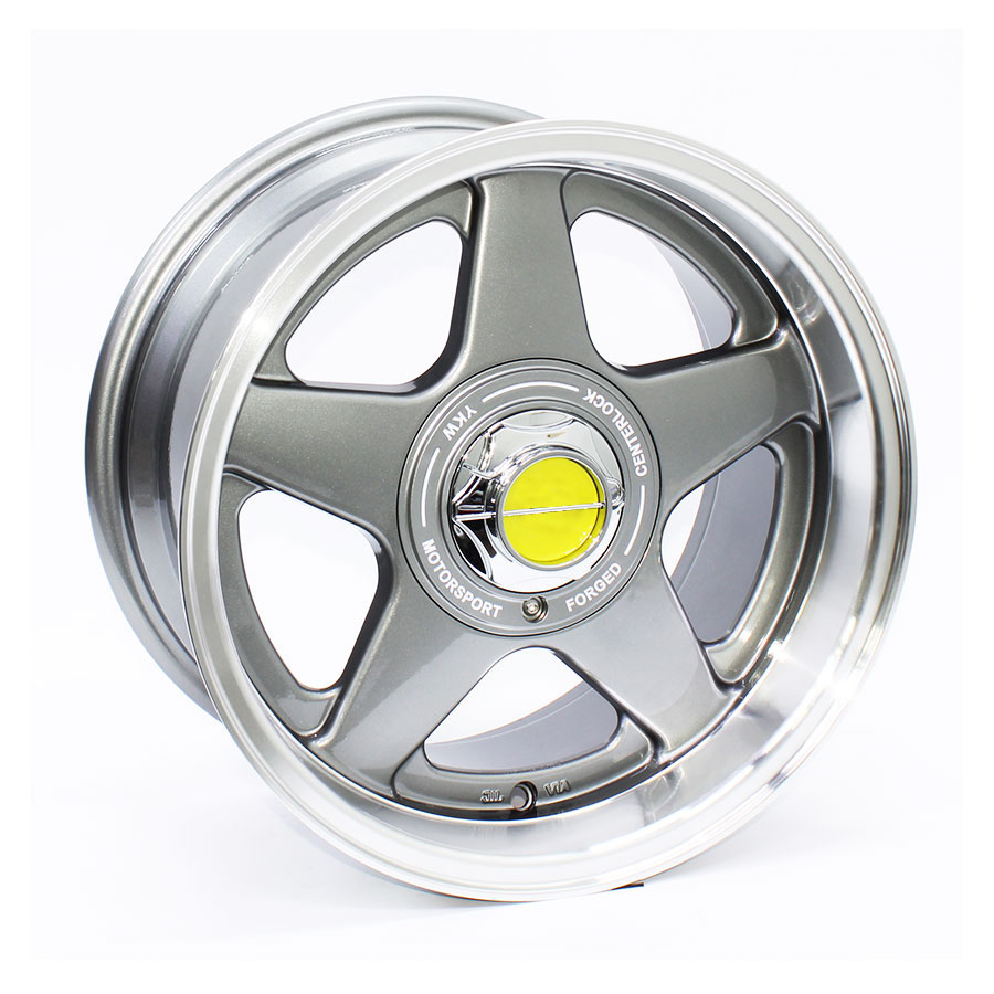 15″ CW 5890 4/100 & 5/100 Gunmetal Machine Lip Alloy Wheels | Junk