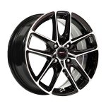 17" A-Line Tusk 4x100 Black Machine Face Alloy Wheels