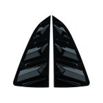 Rear Quarter Glass Louver Set - For VW Polo from 2004 to 2009 - Gloss Black
