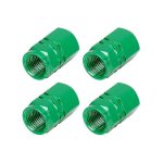 Anodized Metallic Green Wheel Valve Caps (set of 4)