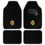 Momo Racing 4piece Floor Mats - Black with Yellow Arrow Design
