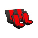 Stingray Laguna Seat Covers - 6 piece Black & RedSet