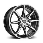 15" Racing Hart Echo 4x100 & 4x108 Satin Black Black Alloy Wheels