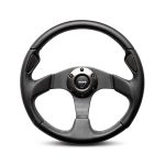 Momo Jett Black Leather & Carbon Fibre Sport Steering Wheel (350mm)
