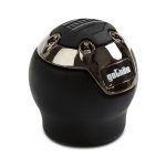 Momo Gotham Dark Chrome & Black Leather Gear Shift Knob (for lift reverse models)