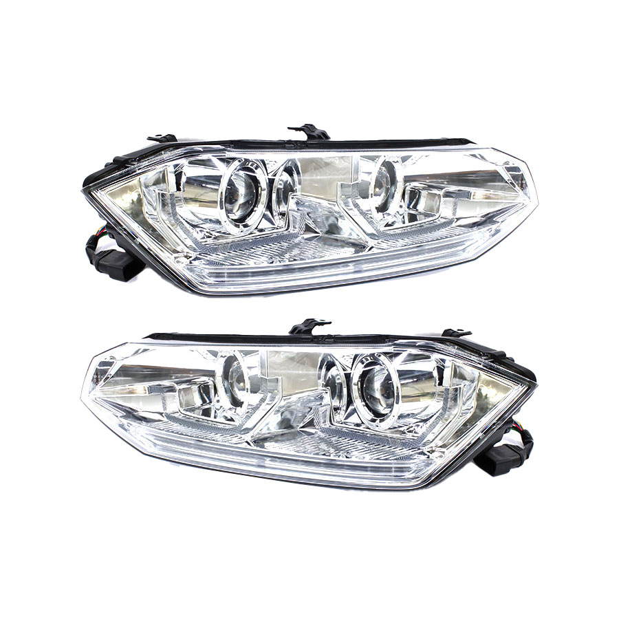 VPAWLT004 VW Polo 8 2018-2022 Evo Design Angel Eye Chrome Headlights (set) - Image 1