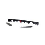 Suitable for Bmw F30 Gloss Black rear Apron with brakelight (single pipe, doubleside)