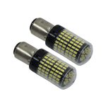 Double Contact 144 LED Bulbs - White (pair)