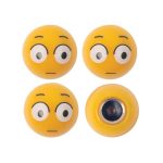 Speechless Face Novelty Wheel Valve Cap Set