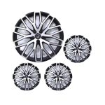14" Wheel Caps with Black Hockenheim Design (set of 4)