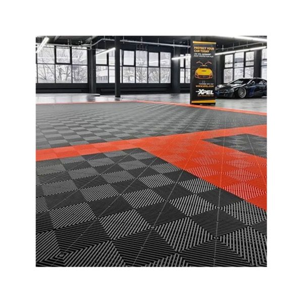 Izitrax Premium Car Flooring Tiles (Black & Grey) Autostyle