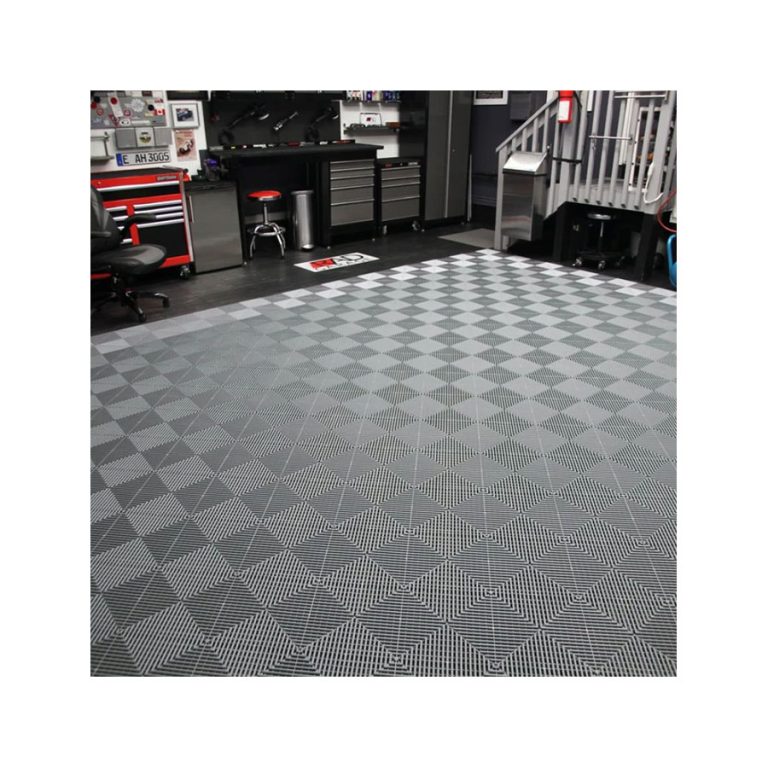 Izitrax Premium Car Flooring Tiles (Black & Grey) Autostyle