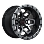 16" A-Line Zed 6/139 Black Machine Face Alloy Wheels