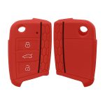 Silicon Rubber Key Cover for Golf 7 Gti - Red with Red Stripe