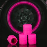 Glow in the Dark Pink Valve caps