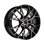 15" A-Line Dazzle 4/100 & 4/108 Black Machine Face Alloy Wheels