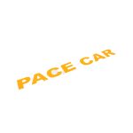 Neon Orange Pace Car Windscreen Sticker (100x9.4cm)