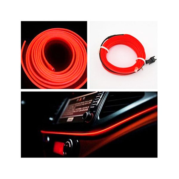 Led Light String For Auto Interior Decorative LED EL String Light in Red (3metre) - Autostyle ...
