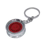Keyring with BSS Alloy Wheel Design (Red)