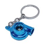 Keyring with Novelty Turbocharger (blue)