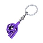 Keyring with Novelty Turbocharger (Purple)