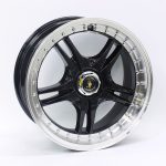 17" Racing Hart Spritzer 4/100 & 4/108 Black Machine LIp Alloy Wheels