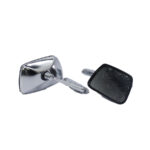 Old School Chrome Fender Mount Square Mirrors (each)