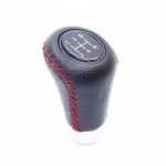 PU Leather Touch Black with Red Stitch Gearknob