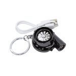 Turbocharger Cigarette Lighter Keyring with Turbo Sound - (Black)