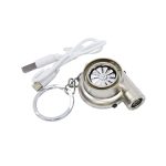 Turbocharger Cigarette Lighter Keyring with Turbo Sound - (Silver)