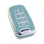 TPU Soft Key Cover for Hyundai iX35 2022 (Duck Blue/silver)
