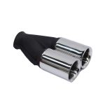 BSK 63mm Street Spect Stainless Steel Double Round Tailpipe