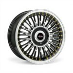 15" Racing Hart Versus 4/100 & 4/108 Gloss Black Machine Edge Alloy Wheels