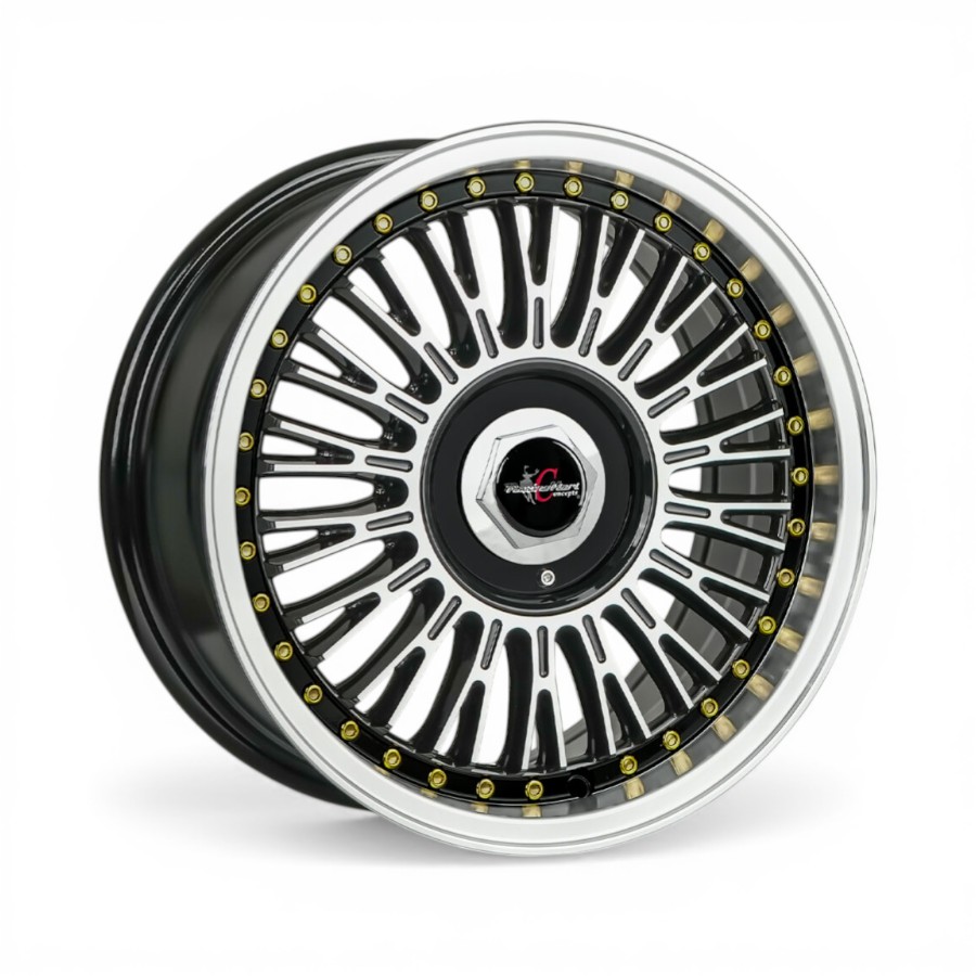 VERSUS 15" Racing Hart Versus 4/100 & 4/108 Gloss Black Machine Edge Alloy Wheels - Image 1
